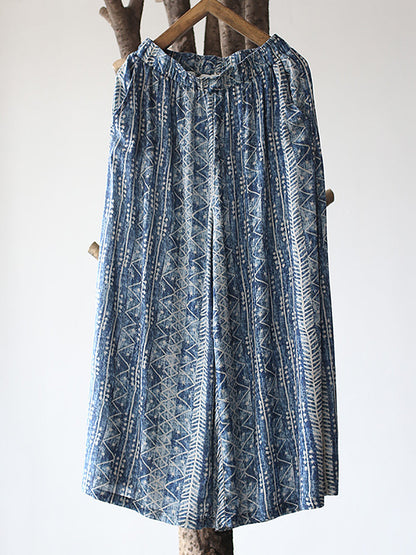 Summer Batik Wide-leg Loose Pants Ll001