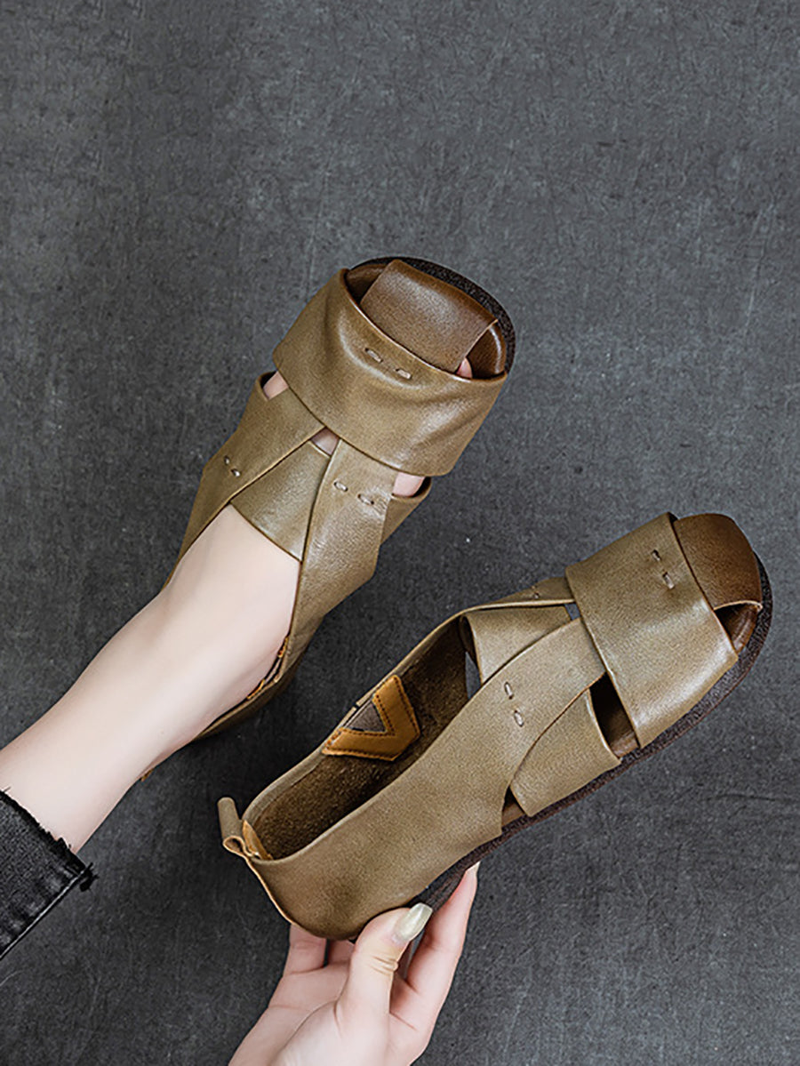 Flat Genuine Leather Sandals
