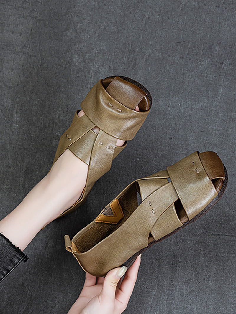 Flat Genuine Leather Sandals