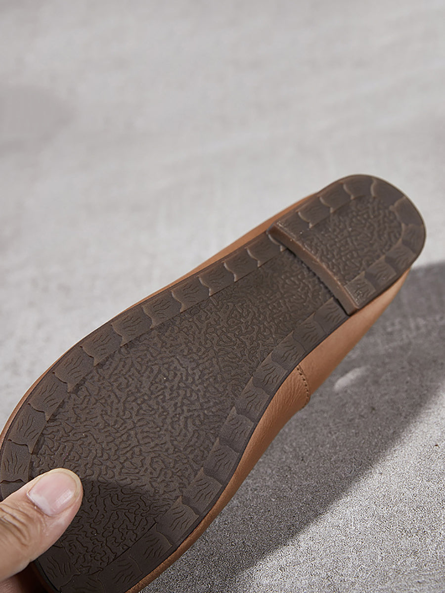 Summer Leather Cutout Soft Shoes Io1029