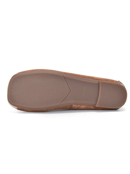 Summer Colorblock Cowhide Flat Shoes Kl1022