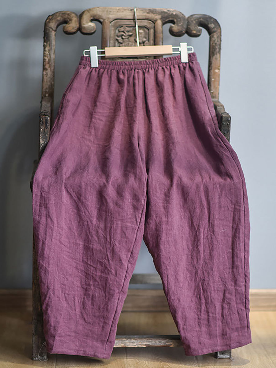 Spring Linen Harem Pants Fd040