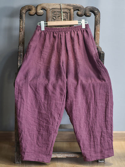 Spring Linen Harem Pants Fd040