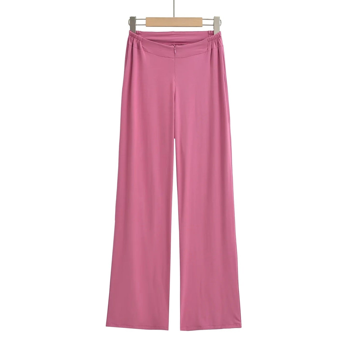 Low Waist Zipper Fitness Pants Draped Wide Leg Pants Home Sports Drag Pants
