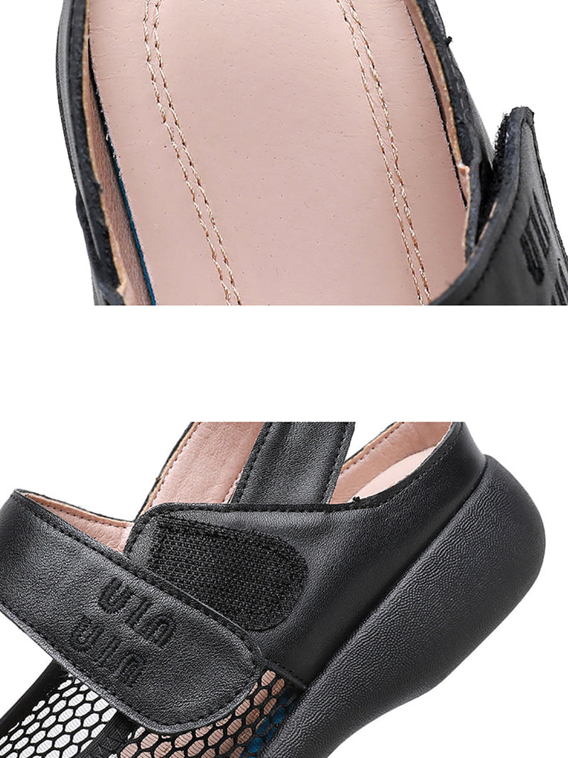 Summer Leather Low Heel Sandals As1057