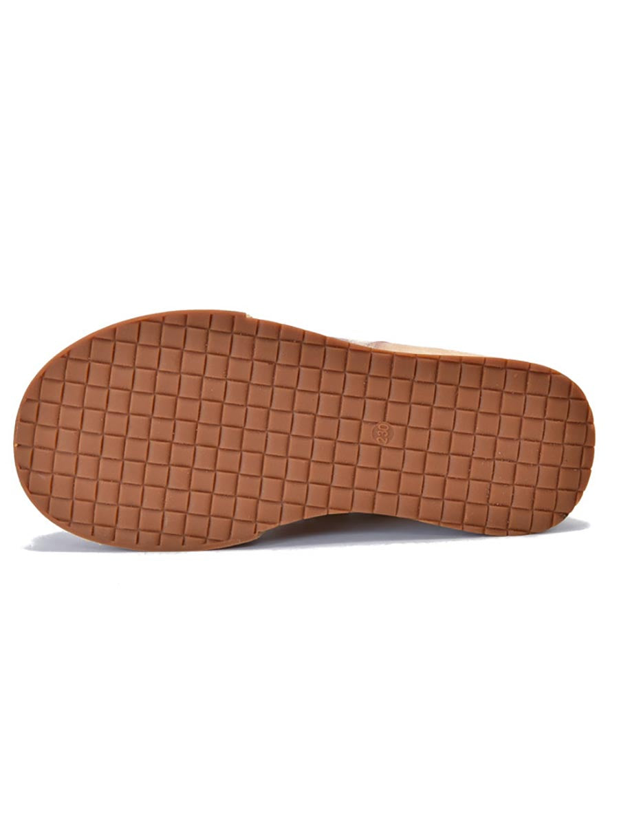 Summer Mesh Leather Spliced Breathable Platform Shoes Xx1021