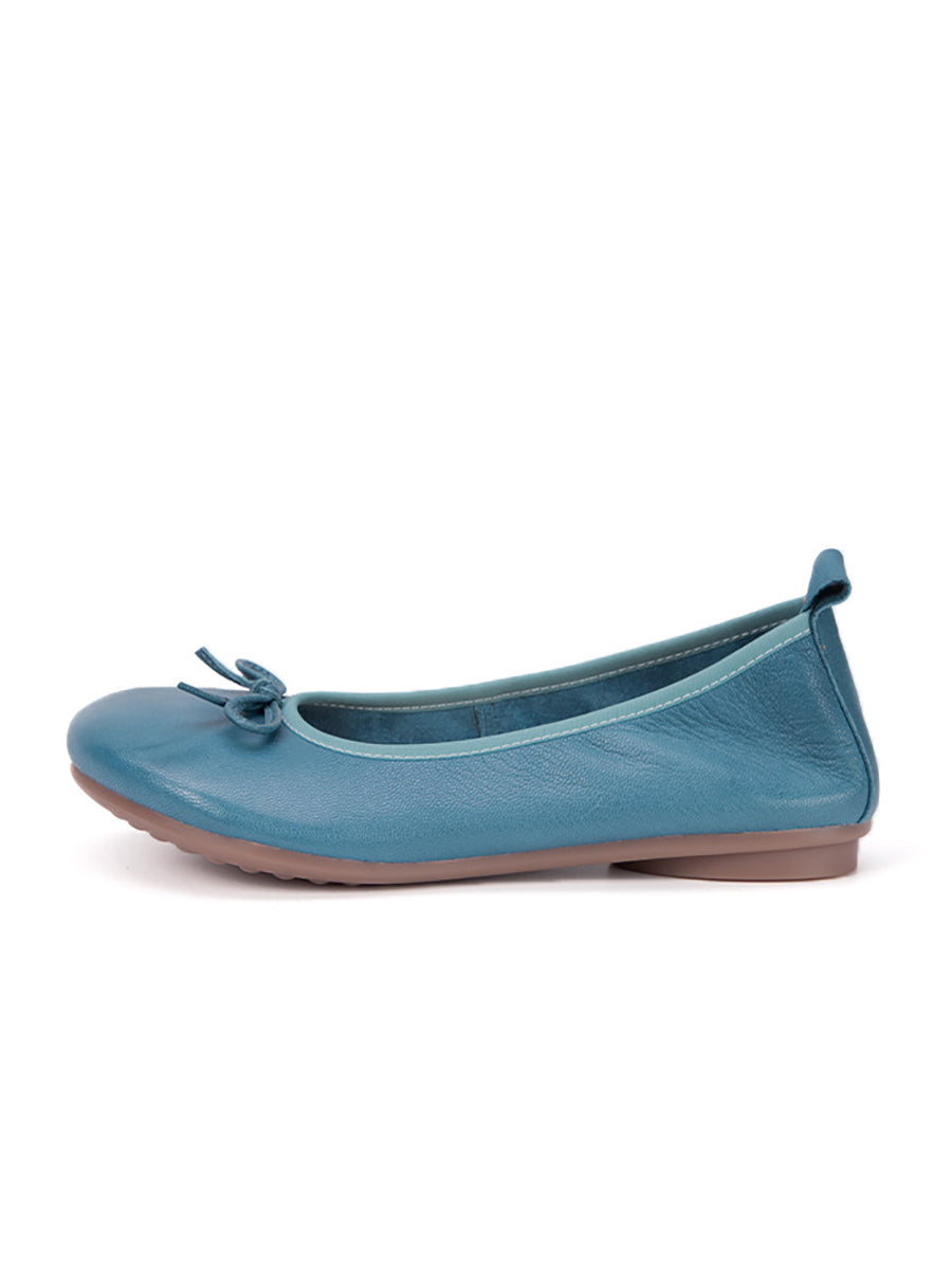 Summer Leather Bowknot Shoes Fg1002