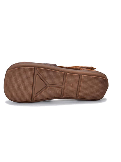 Summer Leather Colorblock Flat Shoes Bn1003