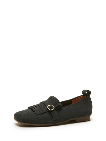 Summer Suede Leather Tassel Shoes Io1028