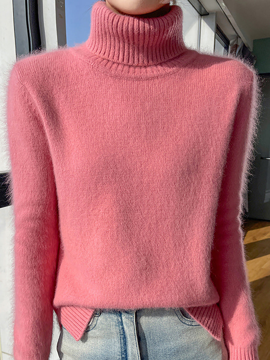 Autumn Turtleneck Soft Wool Sweater Ba1038