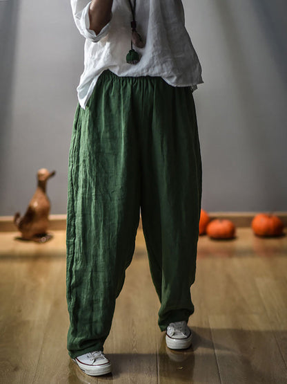 Spring Linen Harem Pants Fd040