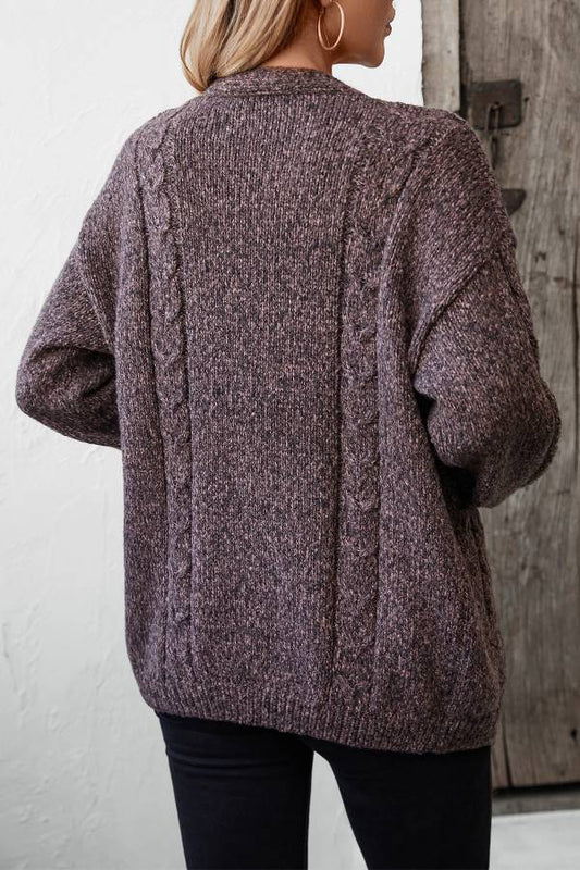 And Fashionable Long-sleeved Sweater Jacket