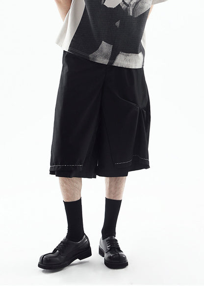 Wide-cut Contrast Shorts