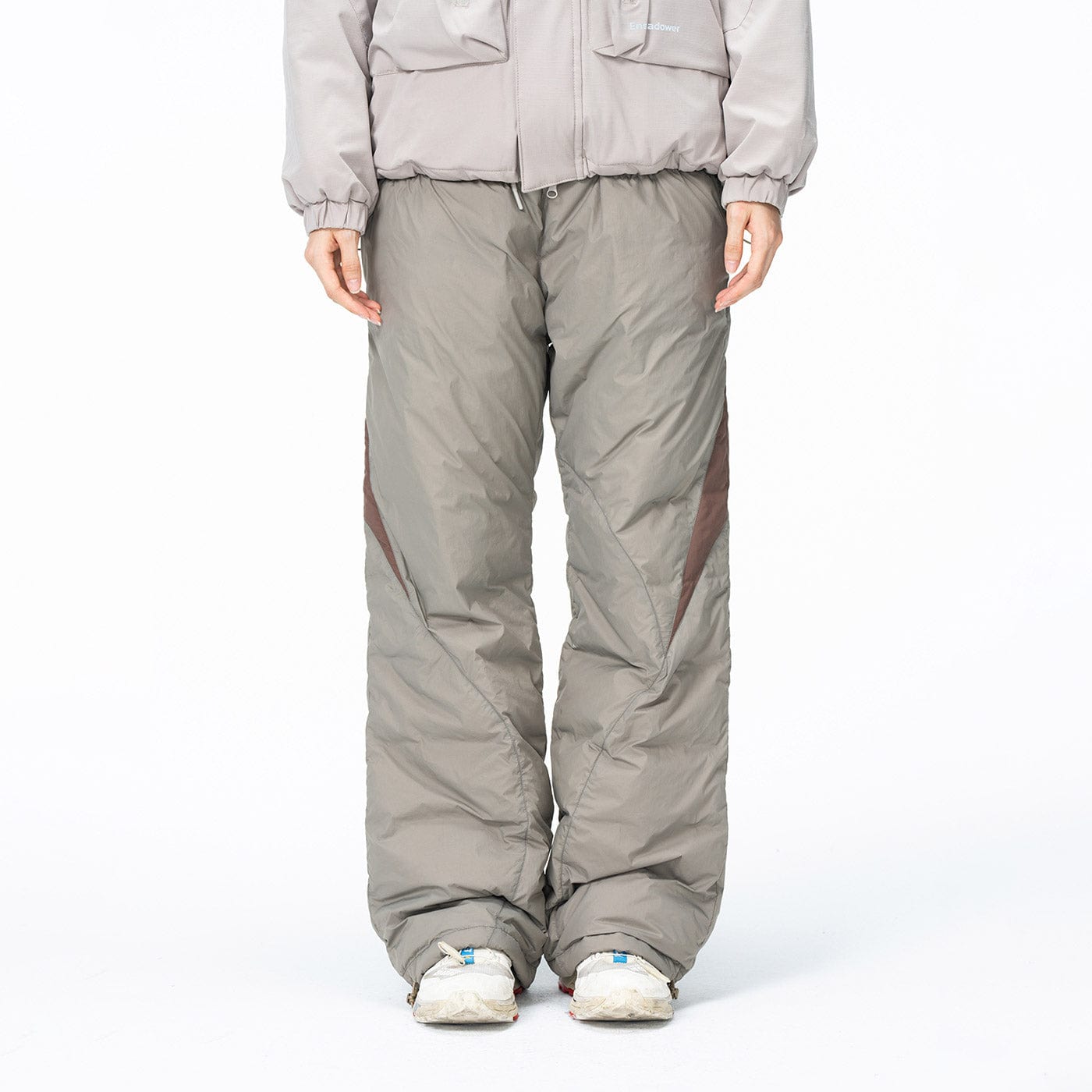 Spliced Splash-proof Padded Track Pants