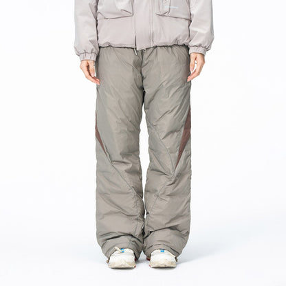 Spliced Splash-proof Padded Track Pants