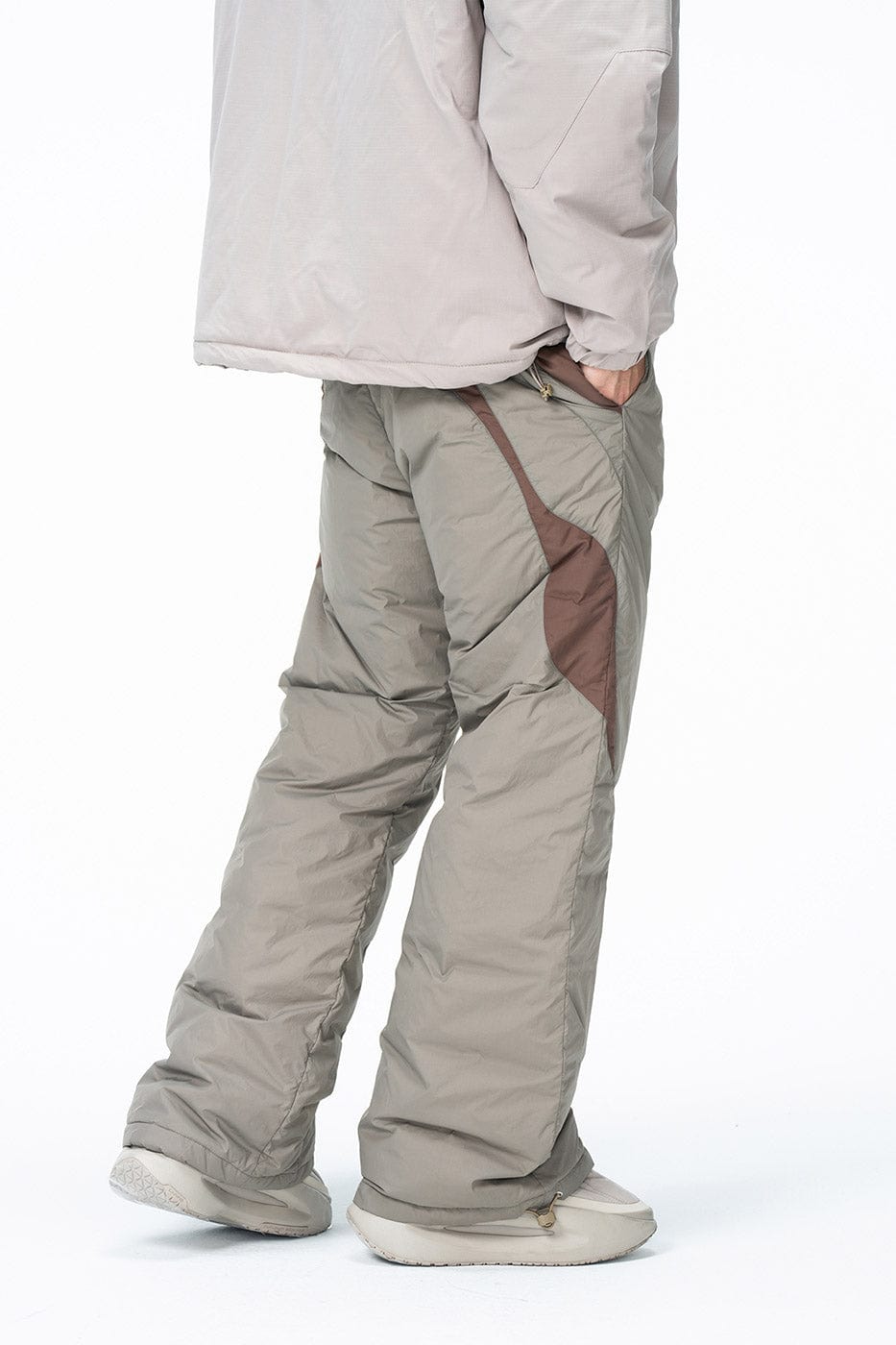 Spliced Splash-proof Padded Track Pants