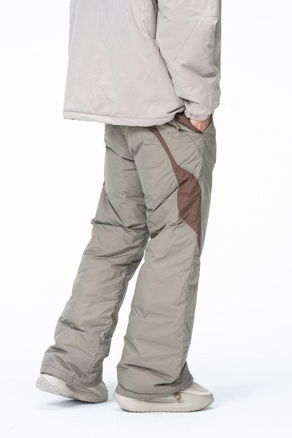 Spliced Splash-proof Padded Track Pants