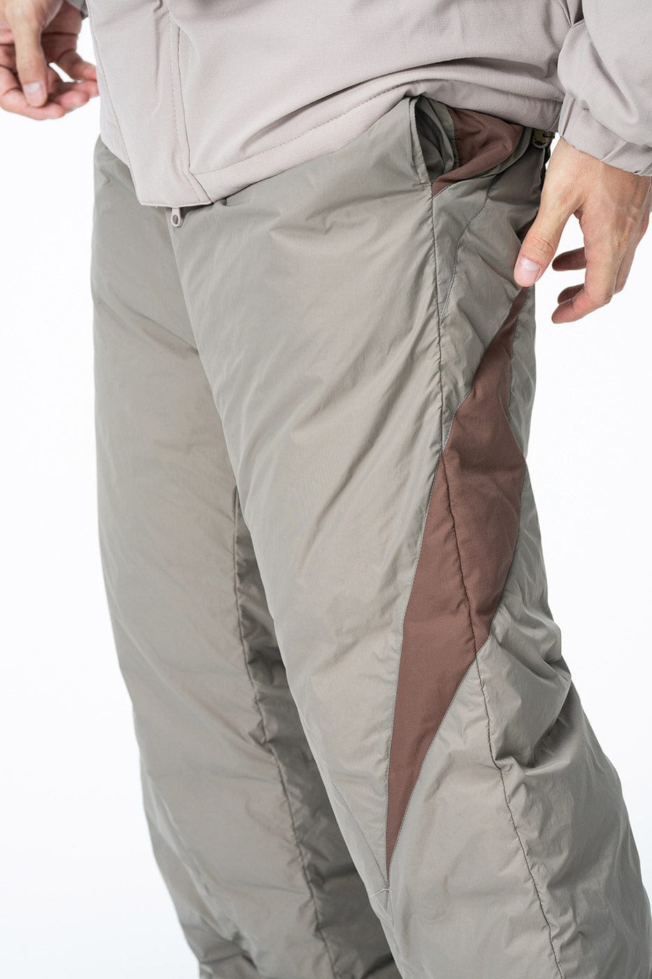 Spliced Splash-proof Padded Track Pants