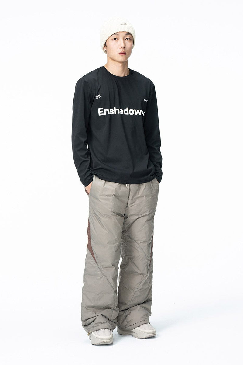 Spliced Splash-proof Padded Track Pants