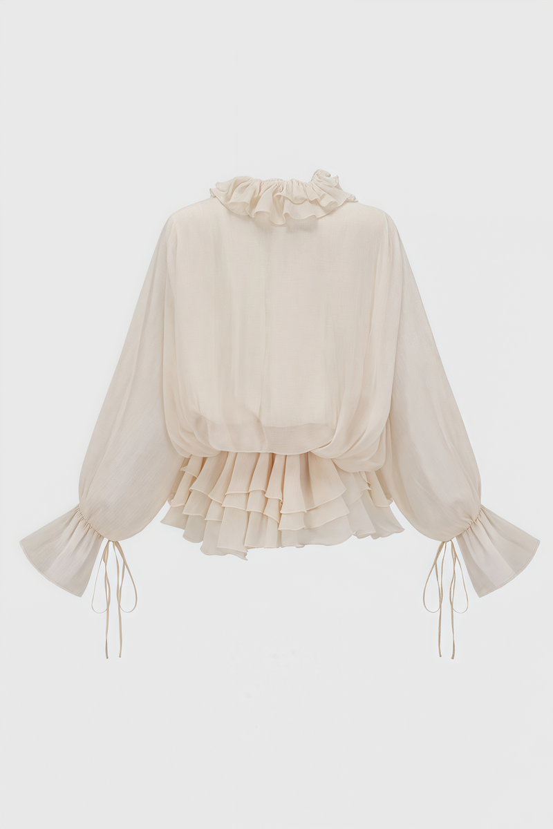 Elsonv 3d Lantern Sleeve Mini Dress