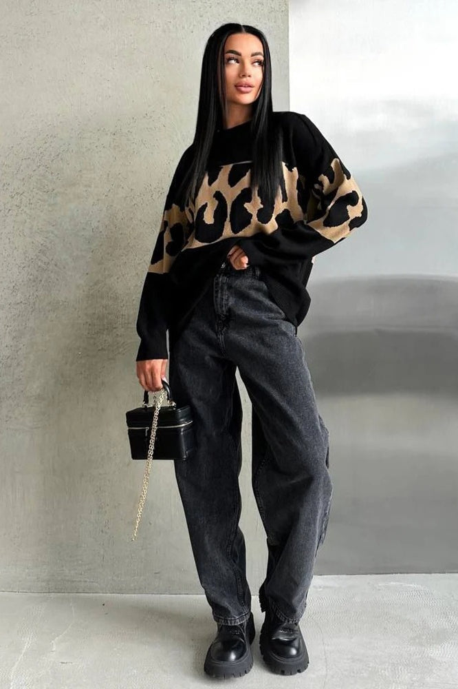 Leopard Knit Sweater