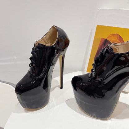Liyke Spring Autumn Round Toe Extreme High Heels Stripper Pole Dance Shoes Platform Pumps Size 35-42