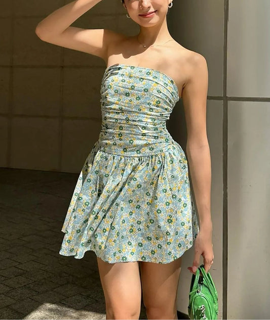 Ruched Tube Mini Dress