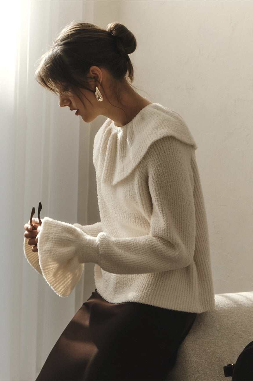 Ruffle Flare Sleeve Blouse