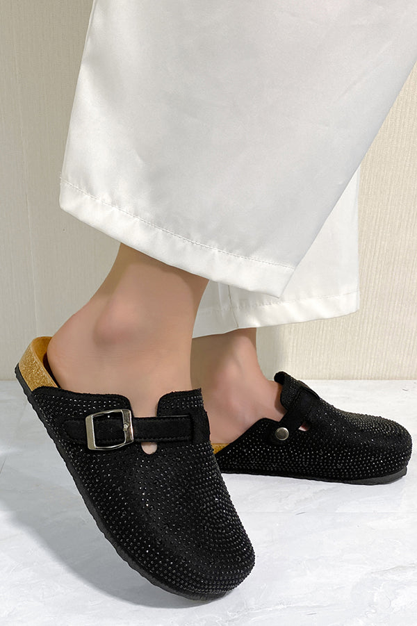 Summer Rhinestone Buckle Sandals