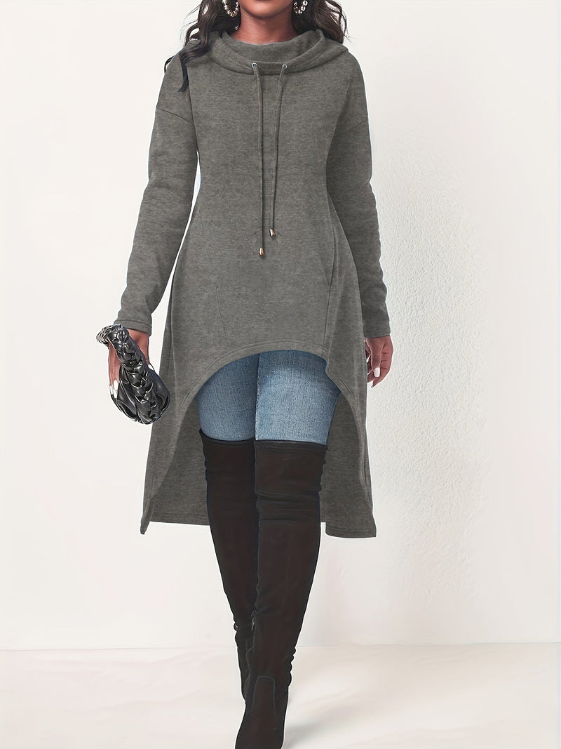 Long Sleeve Drawstring Hoodie Sweatshirt Kr0741
