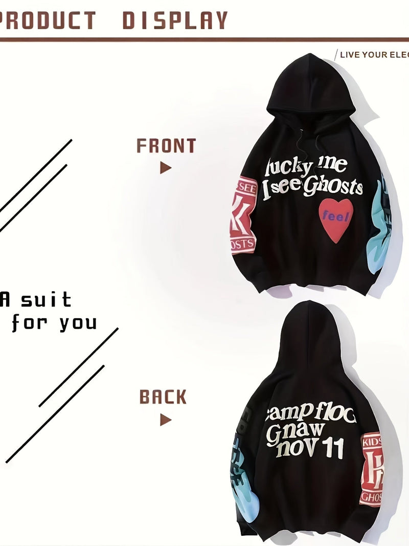 Lucky Me I See Ghosts Letter Graphic Sports Sweatshirt Ey4287