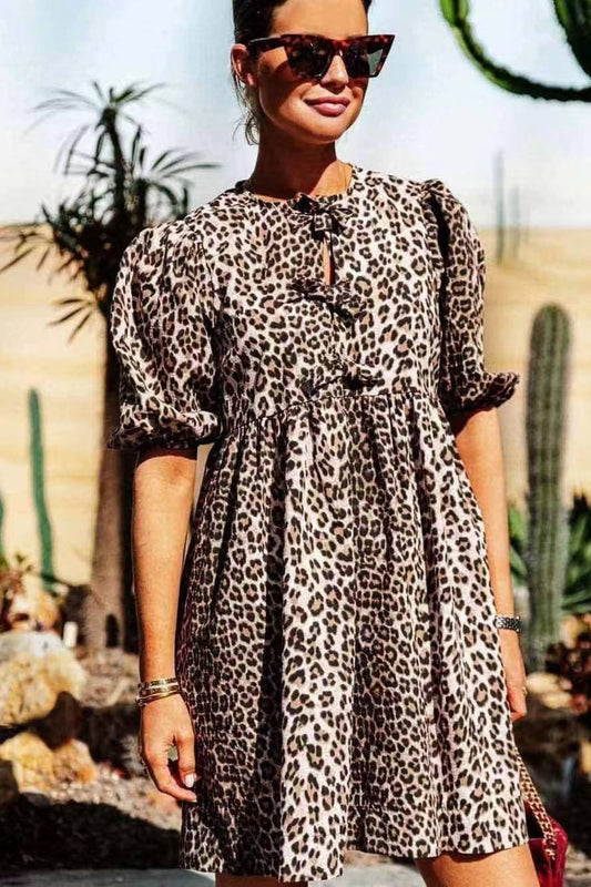 Tie Waist Shirt Mini Dress