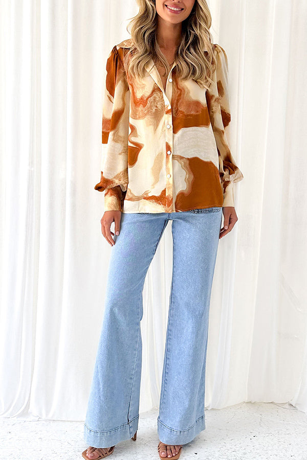 Fashionable and Versatile Long-sleeved Simple Cardigan Shirt