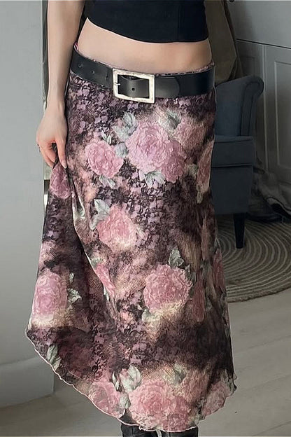Print Bodycon Maxi Skirt