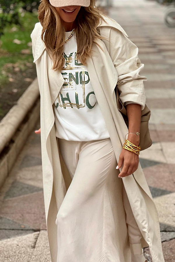 Round Neck Slim Sweatshirt