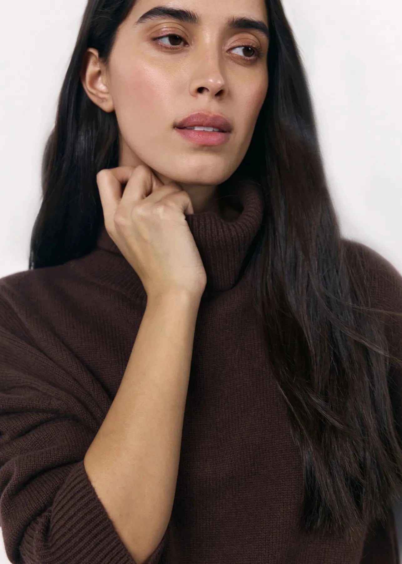 Red Turtleneck Knit Sweater