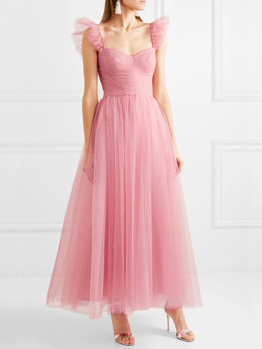 Slim Fit Color Midi Dress