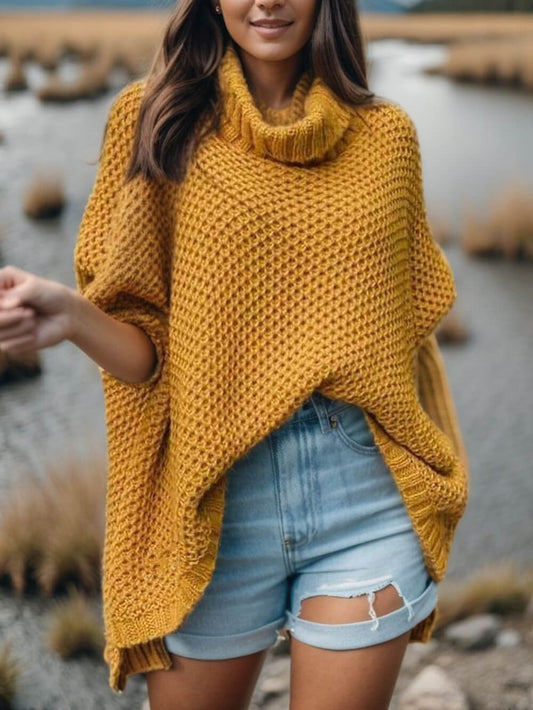 Turtleneck Dolman Sleeve Sweater