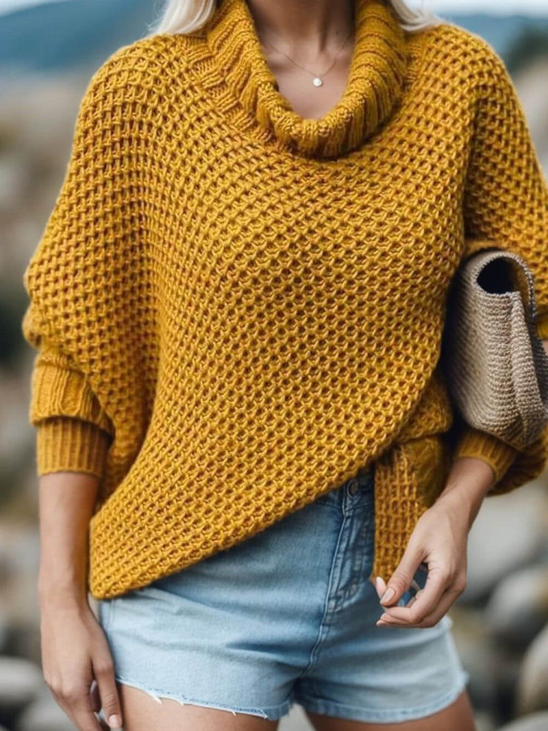 Turtleneck Dolman Sleeve Sweater