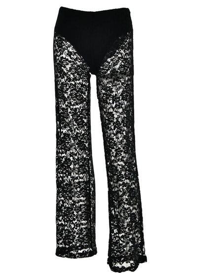 Lace High-length Straight Pants