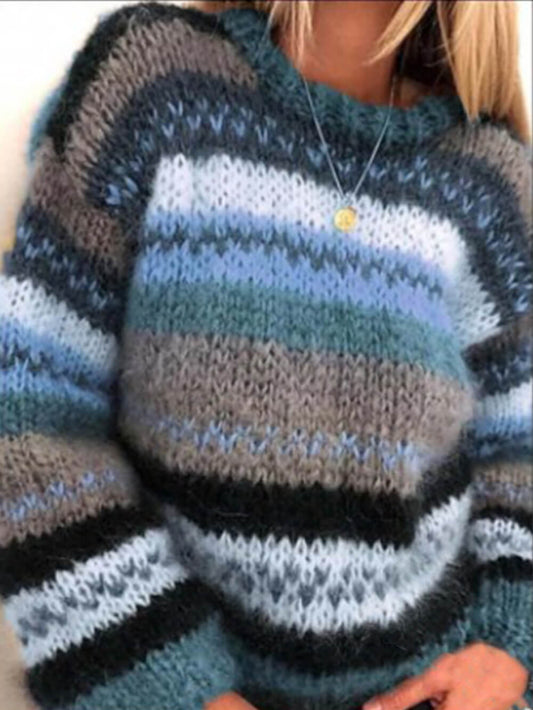 Rainbow Loose Warm Knit Sweater