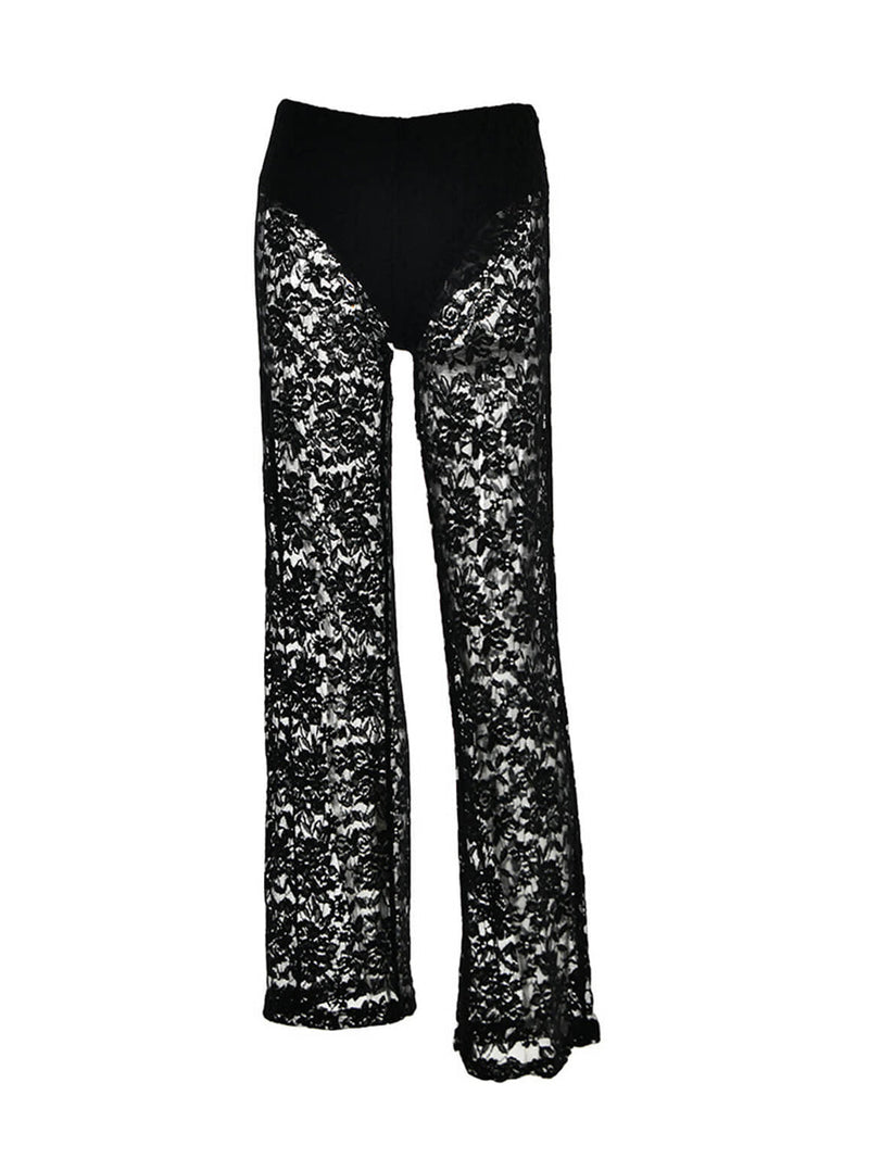 Lace High-length Straight Pants