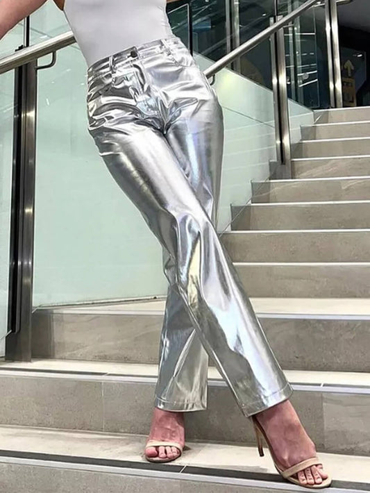 Fashionable Pu Leather Pants
