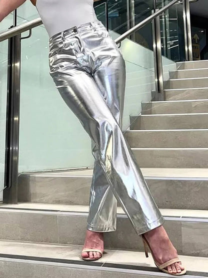 Fashionable Pu Leather Pants