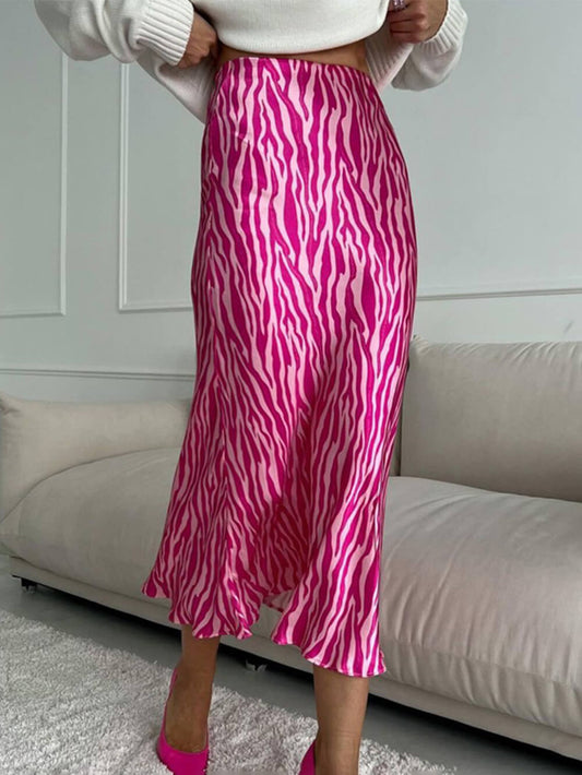 French Print Fashionable Fishtail Skirt