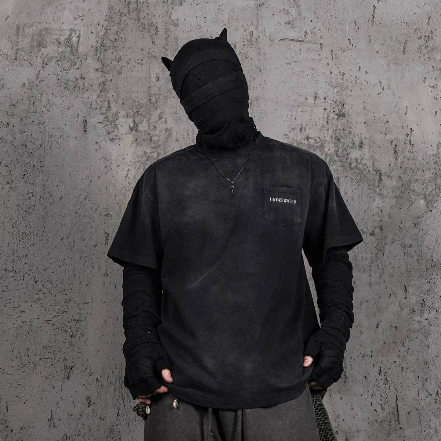 Underwater Black Techwear Pocket T-shirt