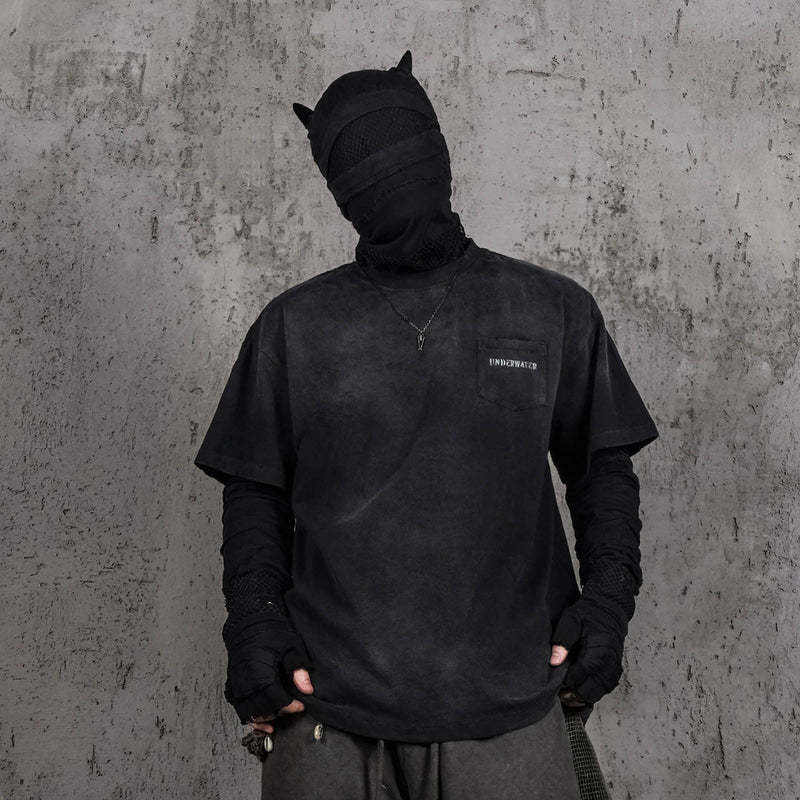 Underwater Black Techwear Pocket T-shirt