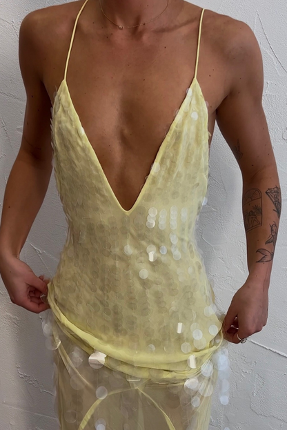 Aaliyah | V-neck Sleeveless Maxi Dress