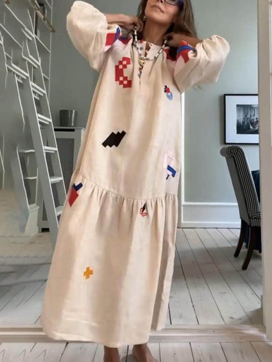 Unique Printed Lightweight Maxi Dress