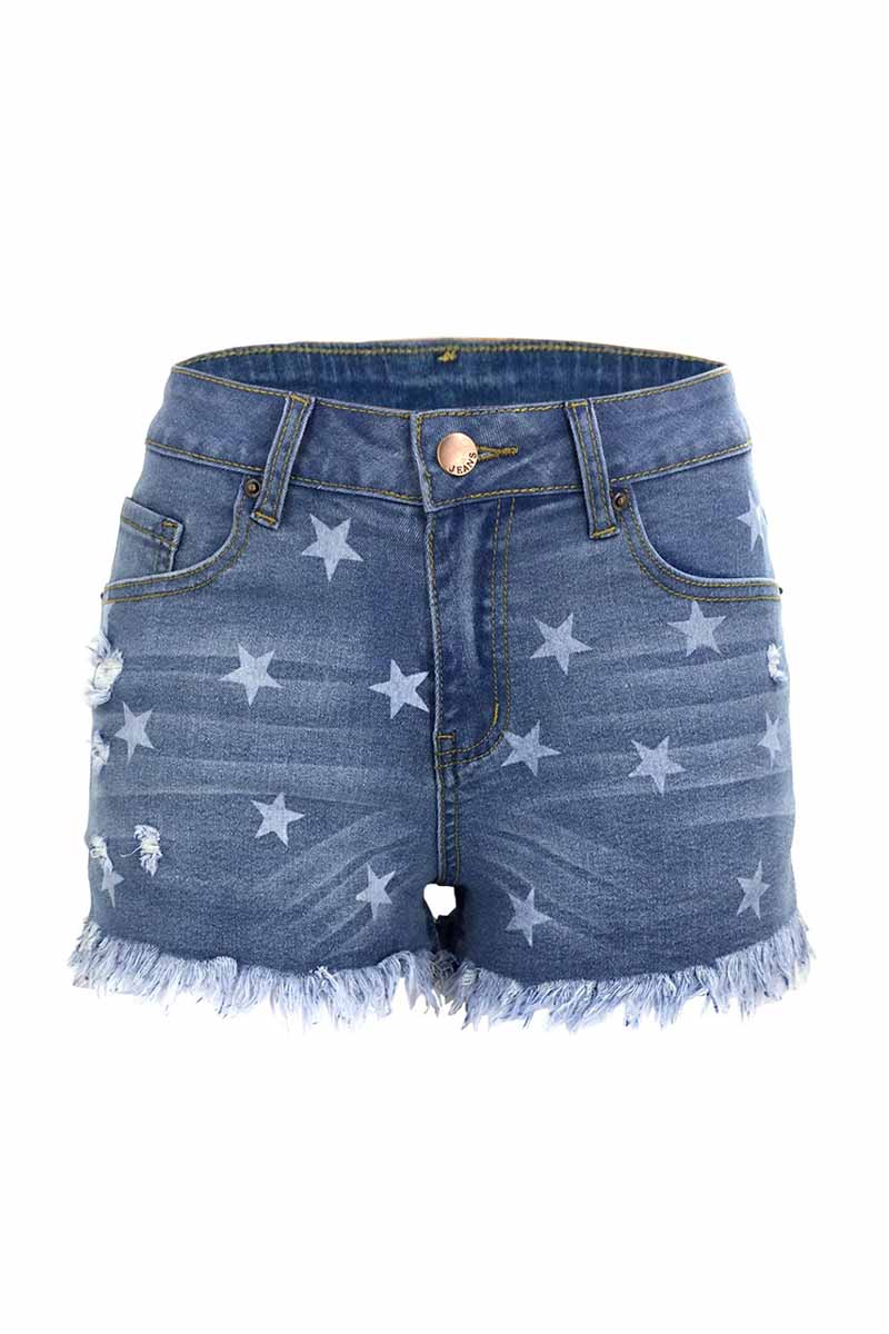 Star Denim Shorts